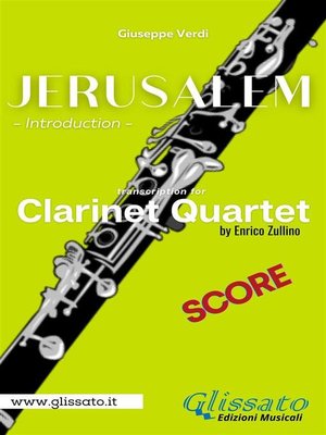 cover image of Jerusalem--Clarinet Quartet (score)